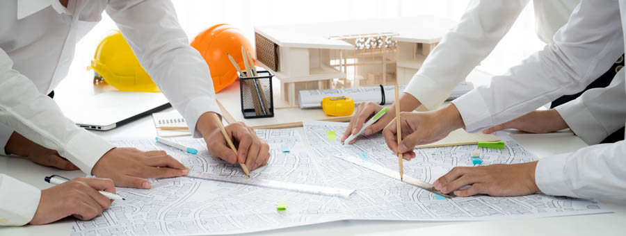 Ingenieure am planen